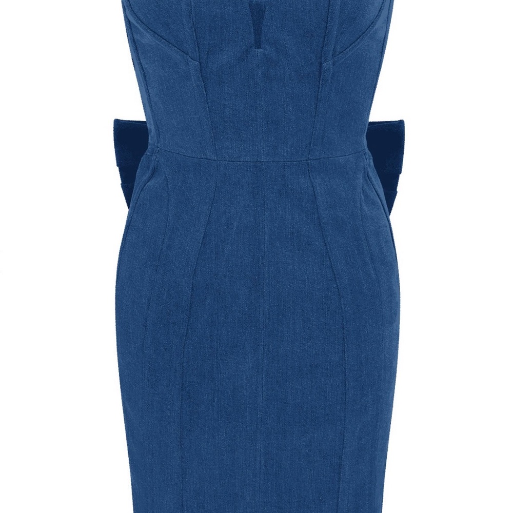 Agent Provocateur Strapless Denim Blue Dress - Picture 5 of 5